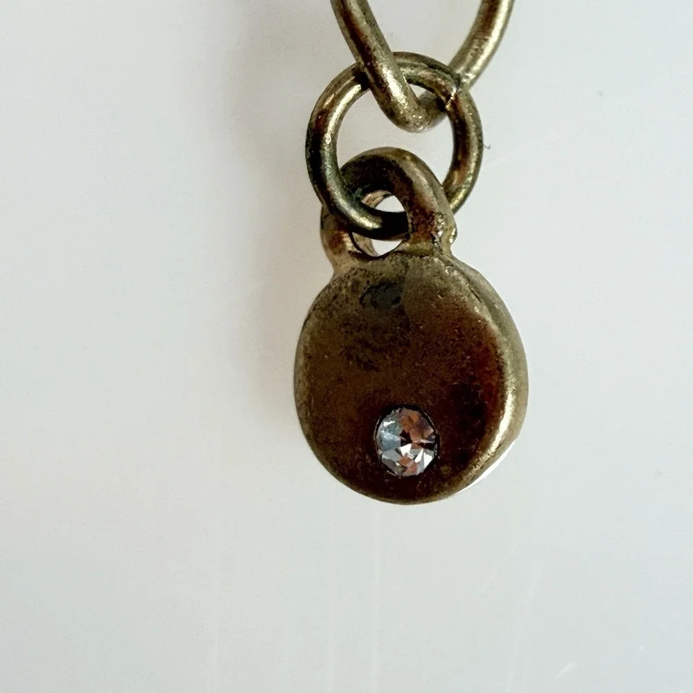 Pink Flower Necklace Glass Dangle Charm Statement Fairycore Adjust 17